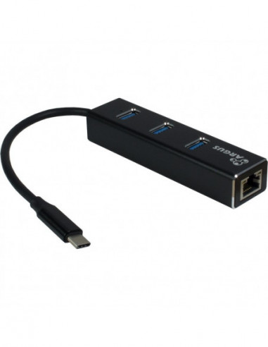 Hub USB-C vers  3 USB3.0 + RJ45 lan