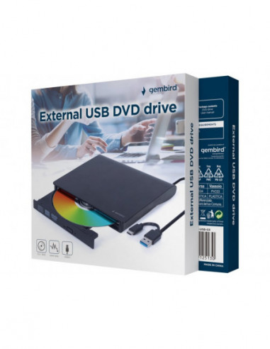 Graveur DVD CD Externe GEMBIRD  slim...