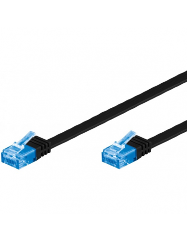 Cable RJ45 UTP 100% cuivre PLAT 15m NOIR